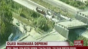 Boğaziçi Üniversitesi Kandilli Rasathanesi ve Deprem Araştırma Enst. Md. Prof Dr.Haluk Özener Habertürk Akşam Raporu'nda