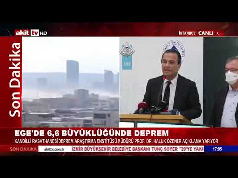 Kandilli Rasathanesi Deprem Araştırma Enstitüsü Müdürü Prof. Dr. Haluk Özener açıklama yapıyor