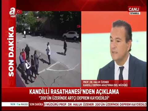 Kandilli Rasathanesi Müdürü Prof. Dr. Haluk Özener açıklama yapıyor