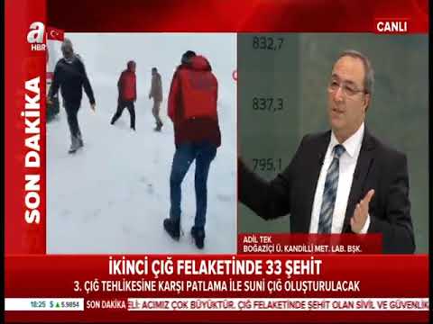 BÜ Kandilli Rasathanesi Meteoroloji Laboratuvarı Başkanı Adil Tek -A Haber