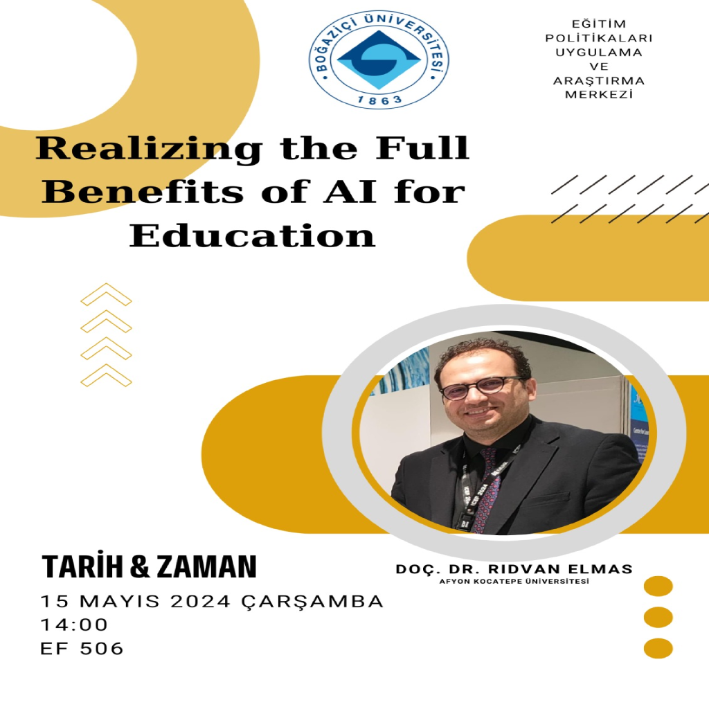 "Realizing the Full Benefits of AI for Education" Etkinliği