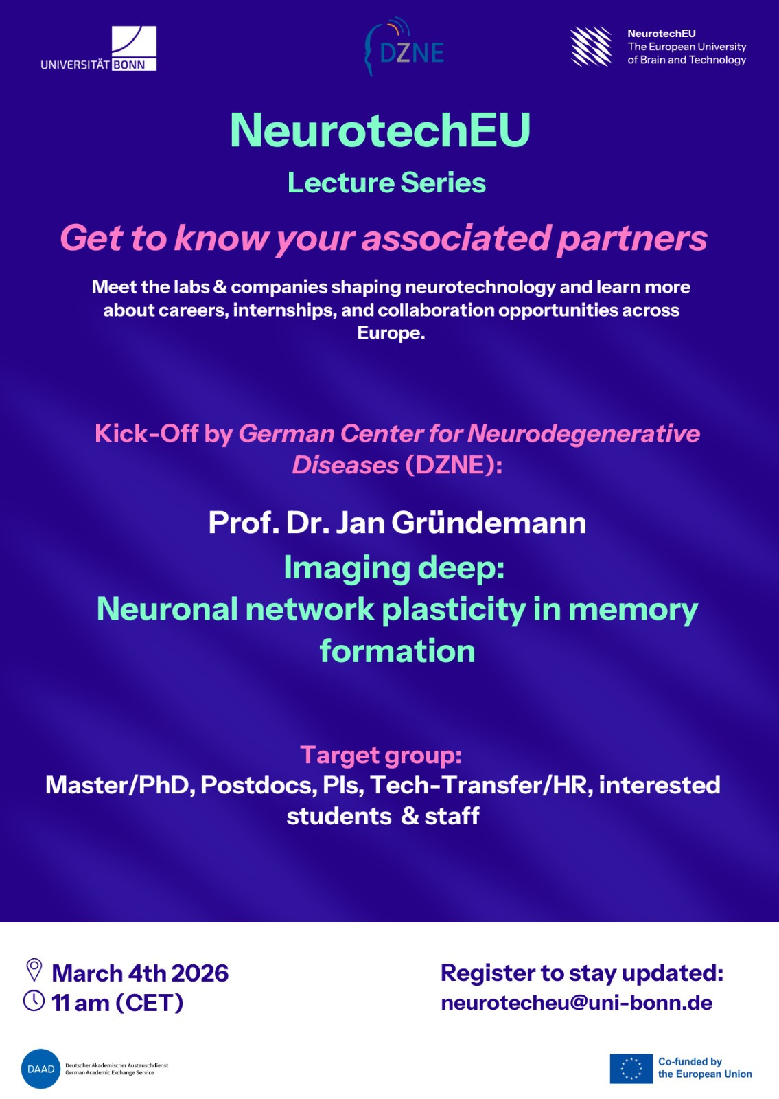 Get To Know Your Associated Partners Online Series: German Center for Neurodegenerative Diseases (DZNE)