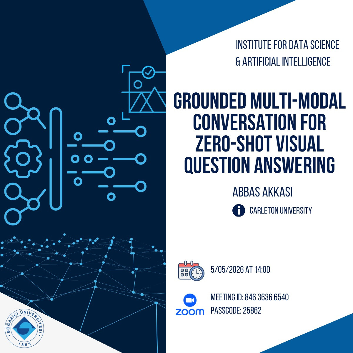 Grounded Multi-modal Conversation for Zero-shot Visual Question Answering