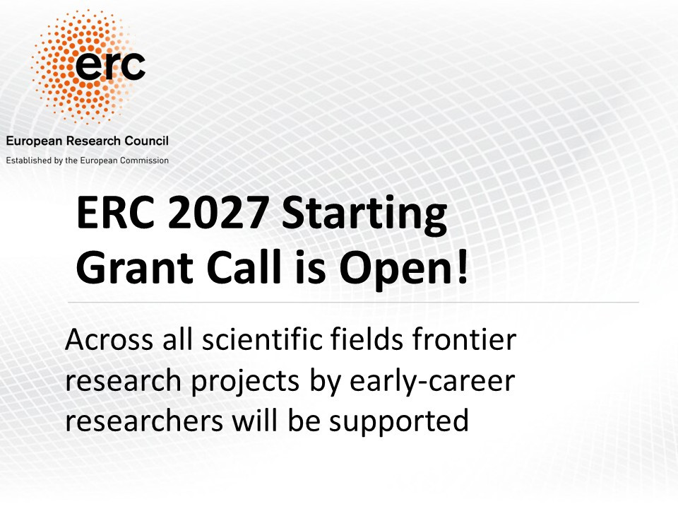European Research Council (ERC) Starting Grant 2027 Call