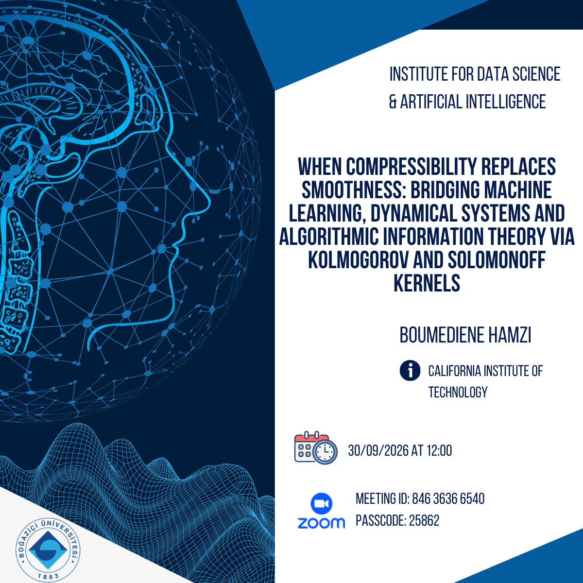 When Compressibility Replaces Smoothness: Bridging Machine Learning, Dynamical Systems and Algorithmic Information Theory via Kolmogorov and Solomonoff Kernels