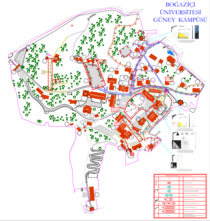 Güney Kampüs Çevre Aydınlatma Projesi