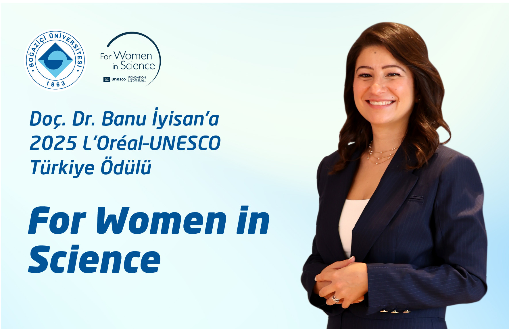 Boğaziçi Üniversitesi'nden Doç. Dr. Banu İyisan'a Ödül