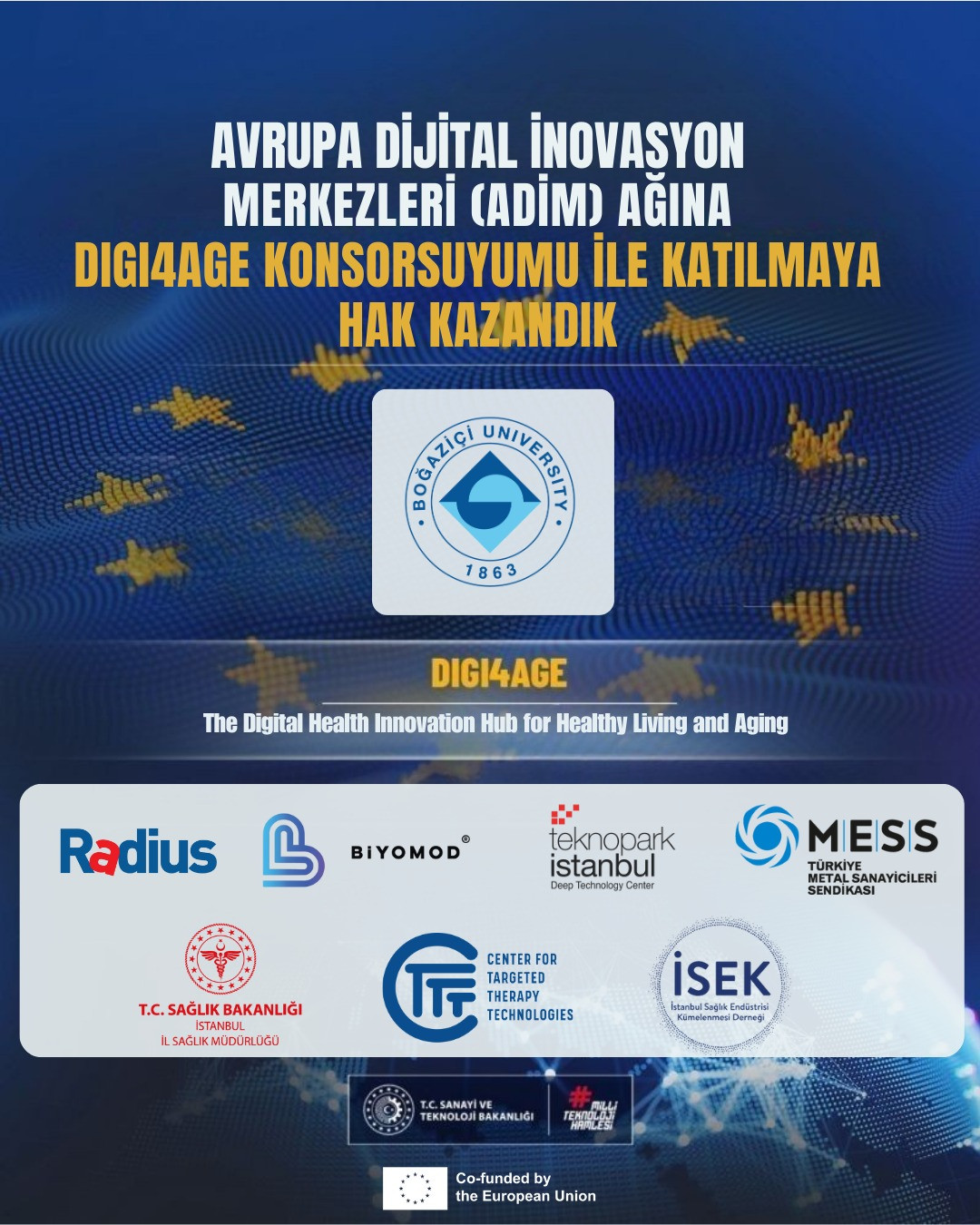 Boğaziçi Üniversitesi Koordinatörlüğündeki DIGI4AGE Projesi, Dijital Avrupa Programı Kapsamında Desteklenmeye Hak Kazandı