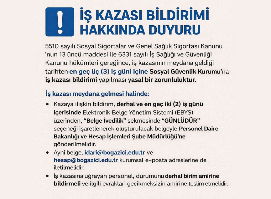 İş Kazası Bildirimi