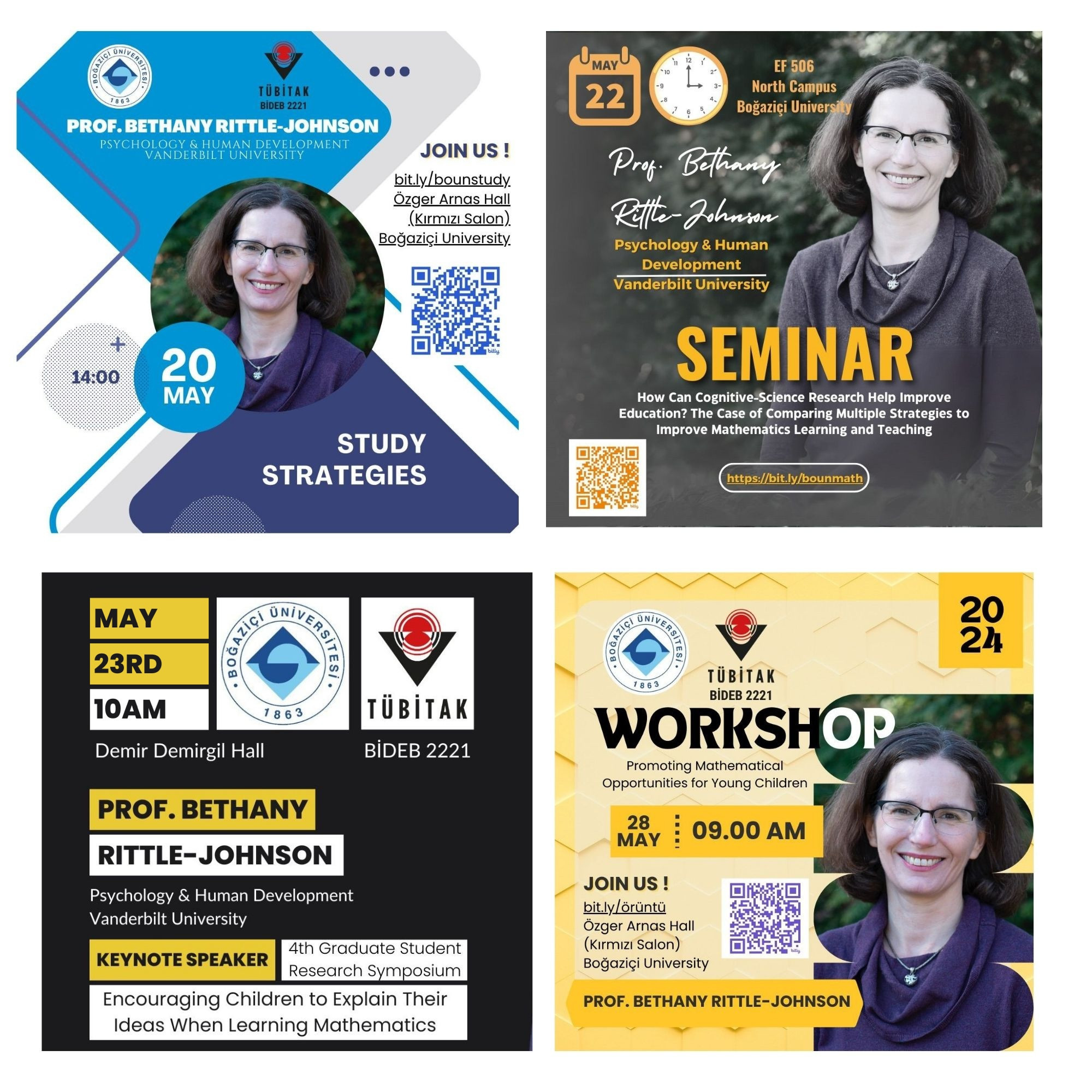 We at the Children's Learning Lab are thrilled to welcome Bethany Rittle-Johnson from the Department of Psychology and Human Development at Vanderbilt University to Bogazici University! Sponsored by the TUBITAK 2221 program.