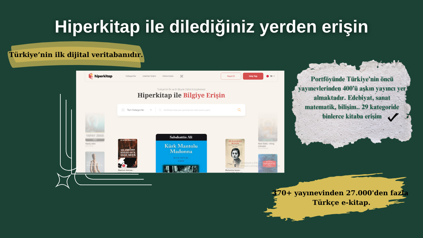 HiperKitap Veri Tabanı Aboneliklerimize Eklendi!