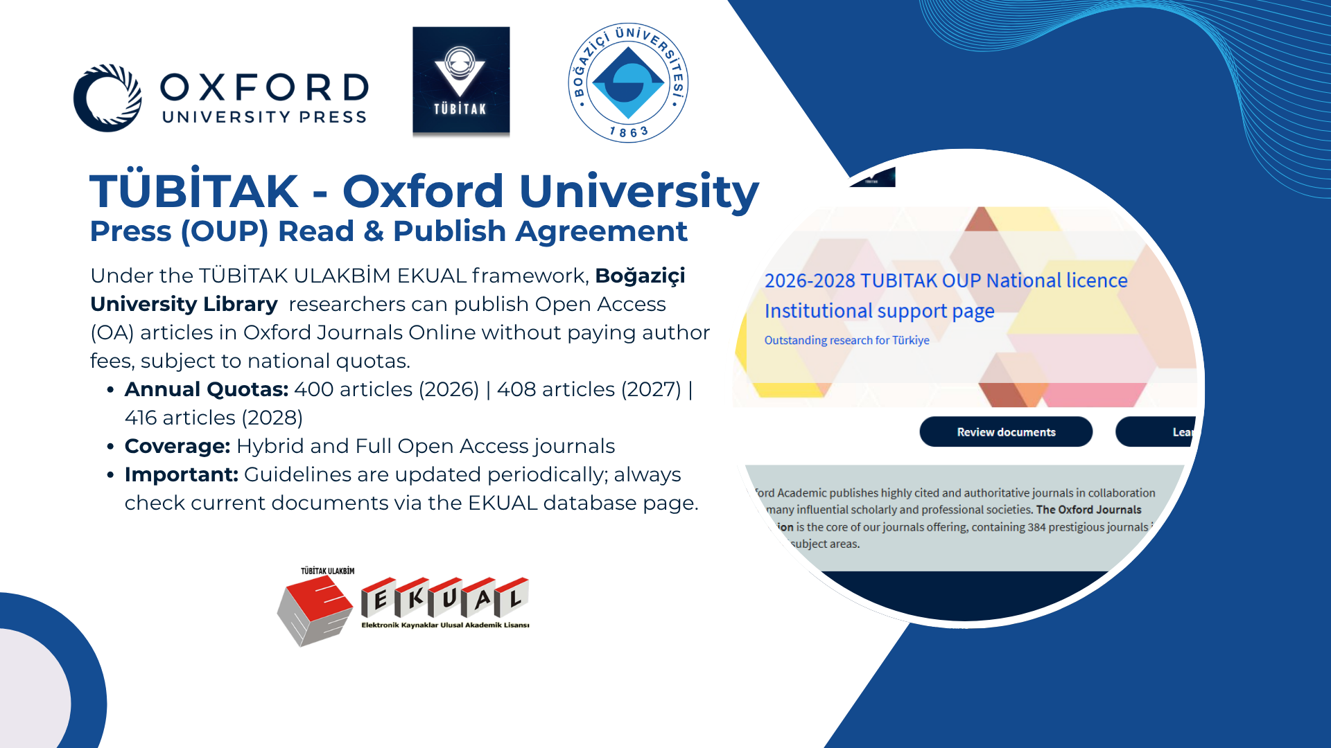 TÜBİTAK - Oxford University Press (OUP) Oku ve Yayımla Anlaşması