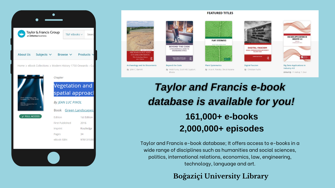 Taylor and Francis e-Book Database is Available For You!