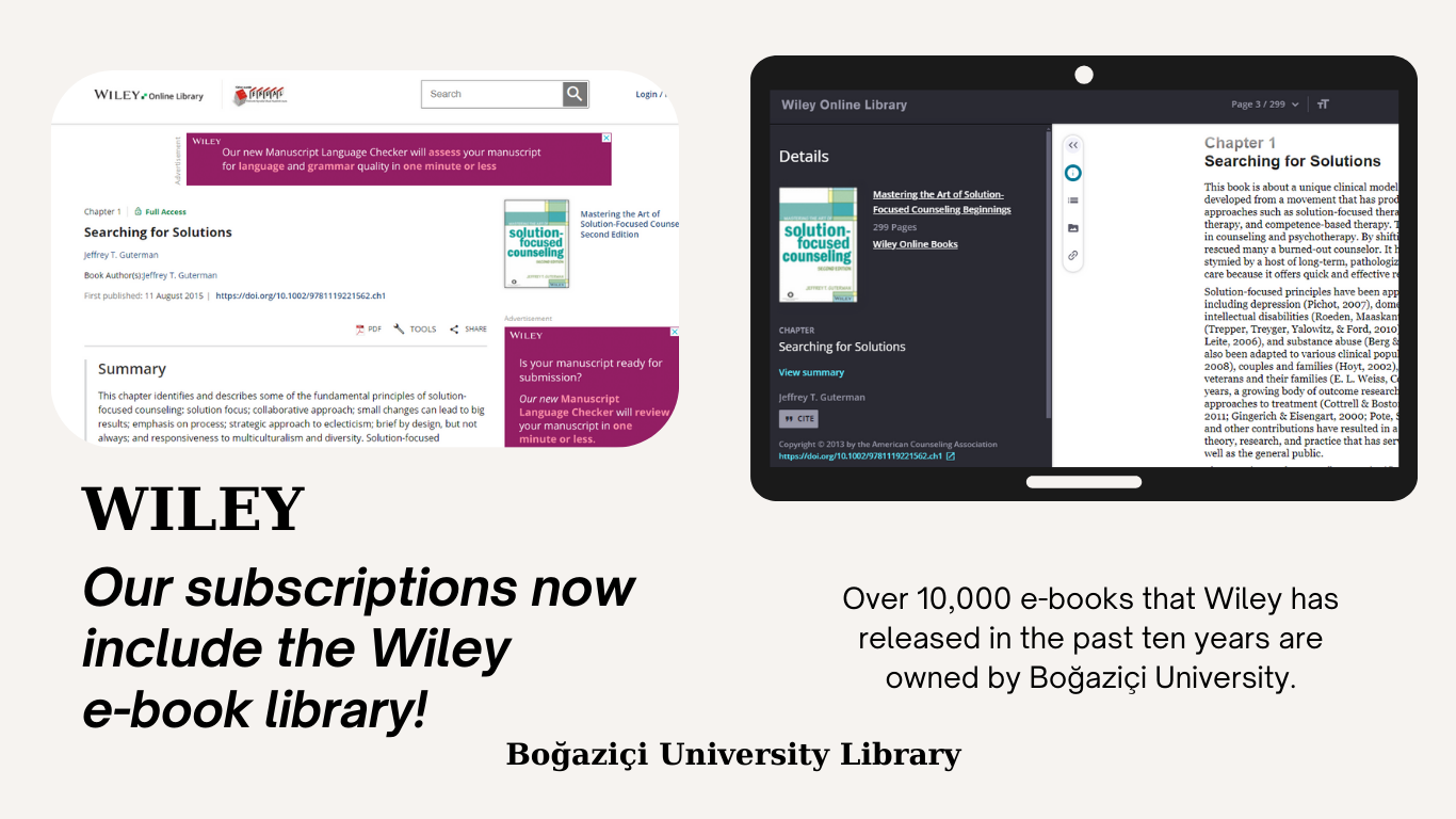 Wiley e-book Collection is Available for You!