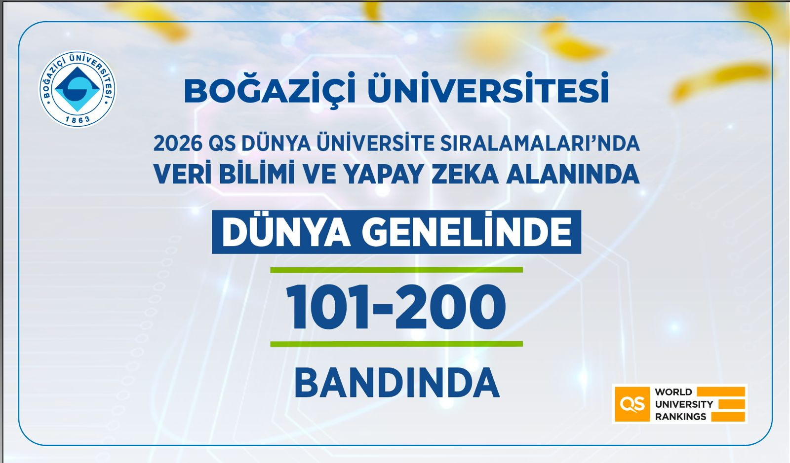 Boğaziçi Üniversitesi Veri Bilimi ve Yapay Zekâ Alanında Küresel Başarı