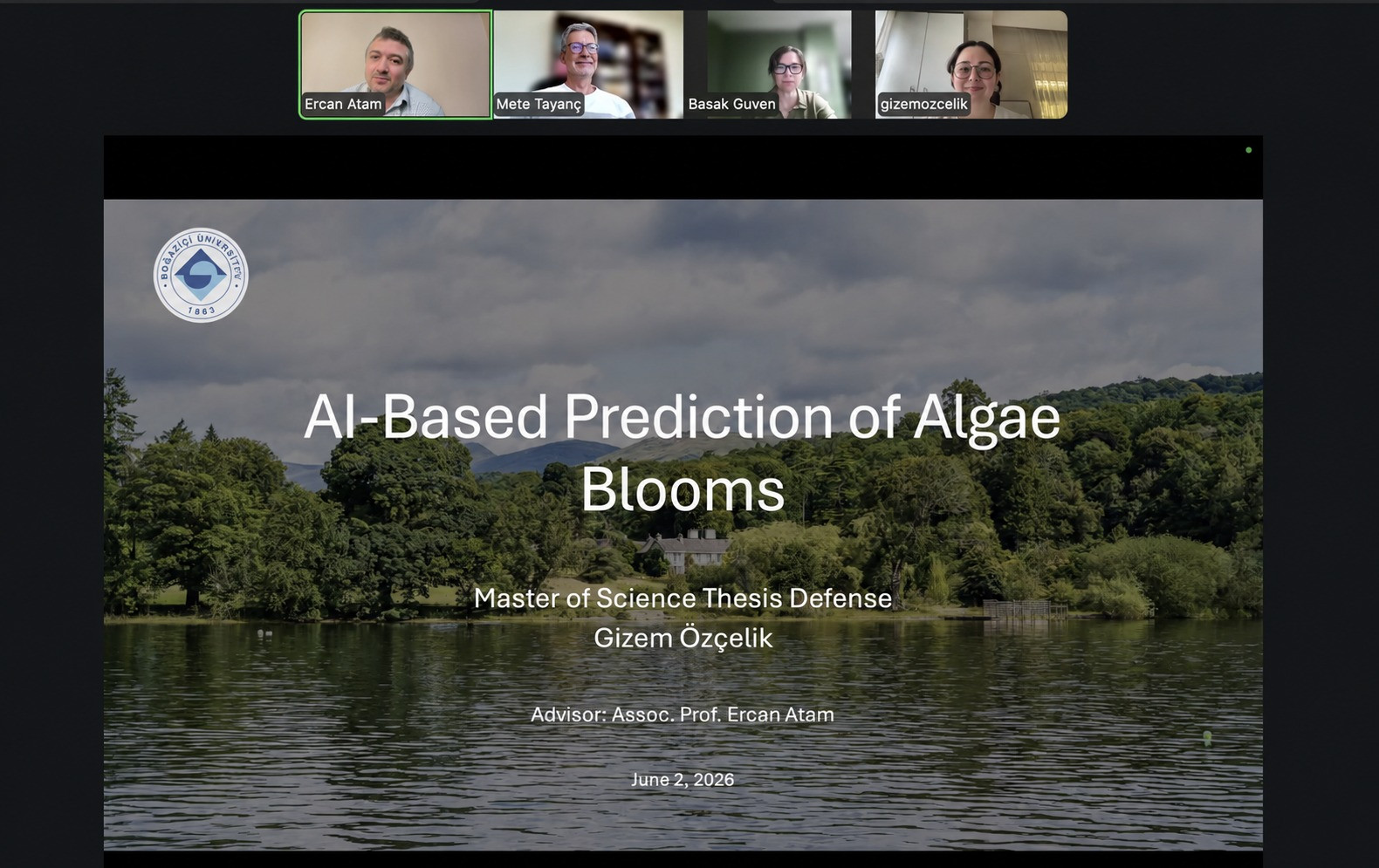 AI-Based Algal Bloom Prediction Studied in Boğaziçi University DSAI Master's Thesis