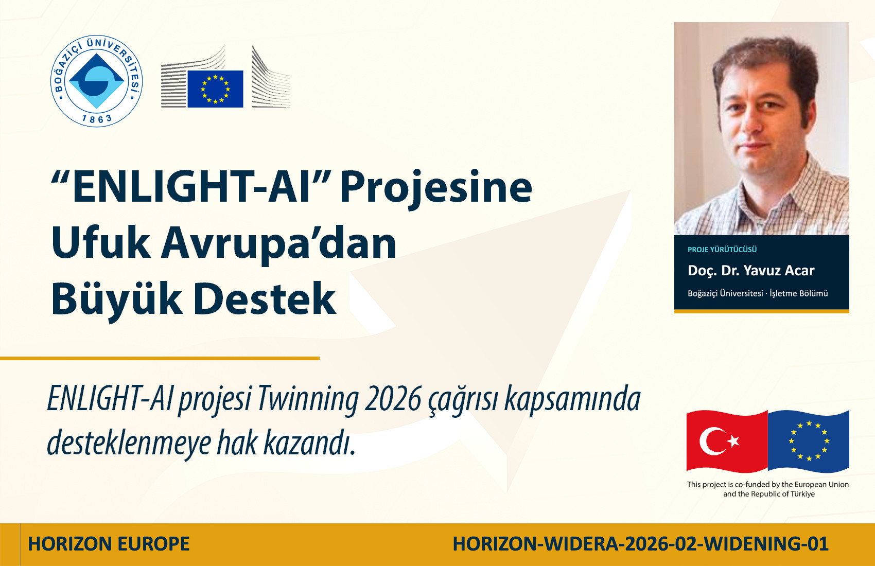“ENLIGHT-AI” Projesine Ufuk Avrupa'dan Büyük Destek