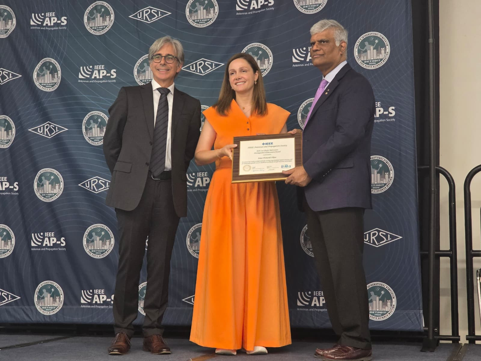 Assoc. Prof. Sema Dumanlı received the IEEE AP-S 2026 Lot Shafai Mid-Career Distinguished Achievement Award