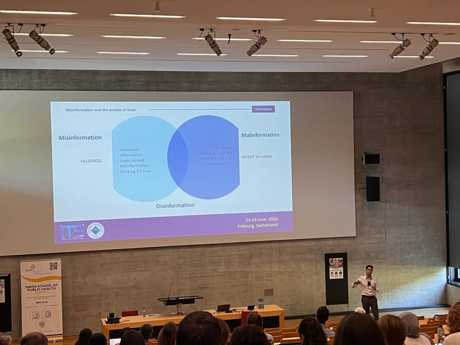 Federico Germani Presents His Research at SSPH+ and AI for Good Conferences