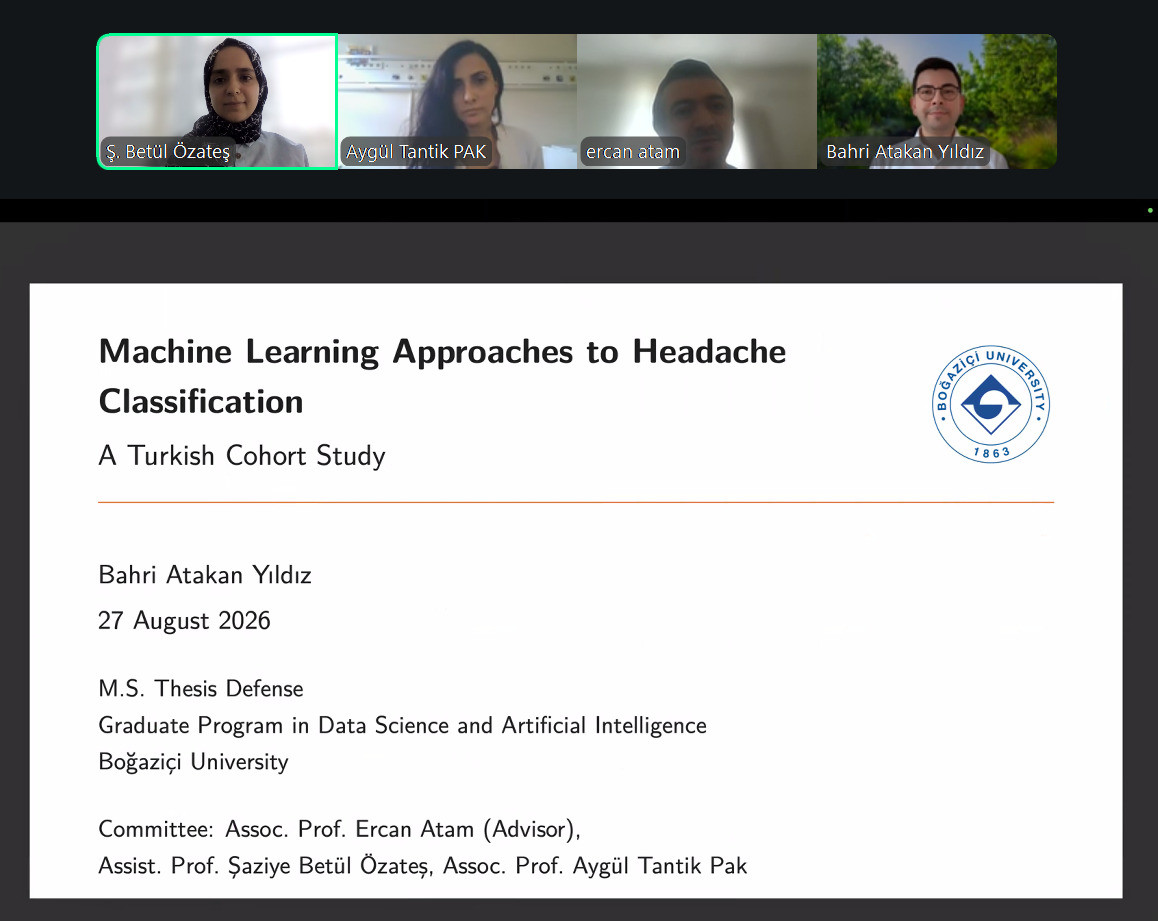 Machine Learning-Based Headache Classification Studied in Boğaziçi University DSAI Master's Thesis