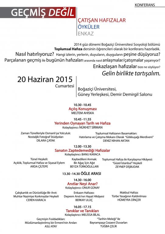 Boğaziçi'nde Toplumsal Hafıza Konferansı