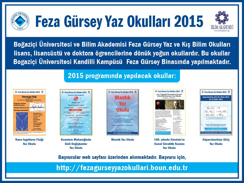 Türkiye'nin farklı üniversitelerinden genç bilim insanları Feza Gürsey Yaz Okulları'nda buluşuyor
