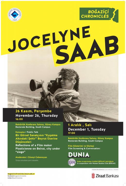Boğaziçi Chronicles'ın Konuğu Lübnanlı gazeteci ve yönetmen Jocelyne Saab