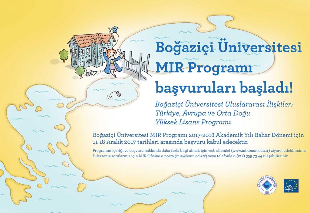 Uluslararası İlişkiler: Türkiye, Avrupa ve Orta Doğu 2018 Bahar dönemi başvuruları Aralık ayında başlıyor