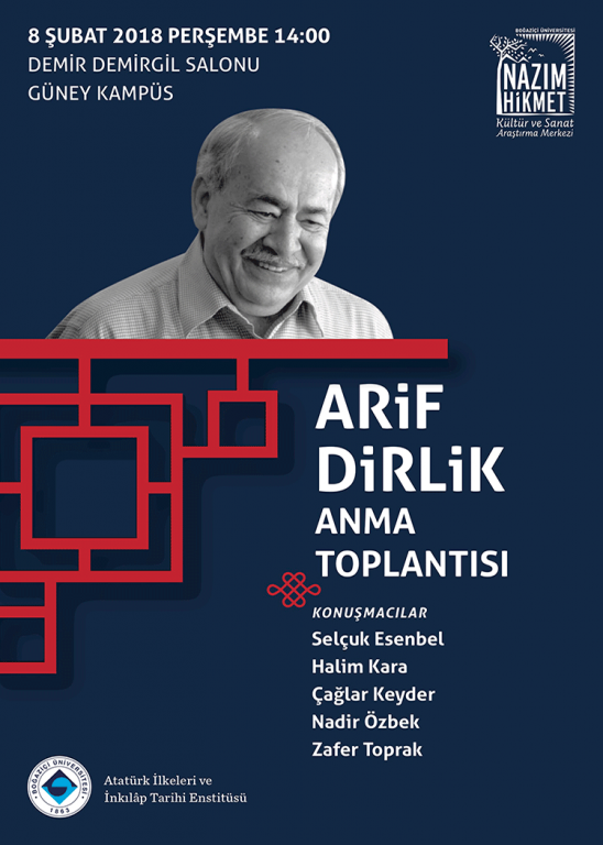 Boğaziçi Üniversitesi'nde Arif Dirlik Anma Toplantısı