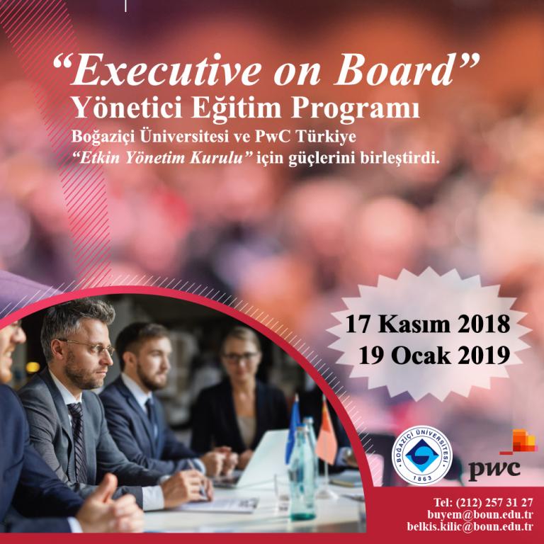 Boğaziçi Üniversitesi ve PwC Türkiye işbirliğiyle "Etkin Yönetim Kurulu"nda yeni dönem başlıyor