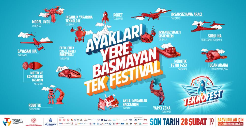 Teknofest 2019 yarışmaları için başvurular başladı!