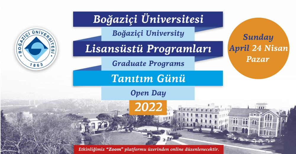 Boğaziçi Üniversitesi Lisansüstü Programları Tanıtım Günü 24 Nisan'da çevrimiçi