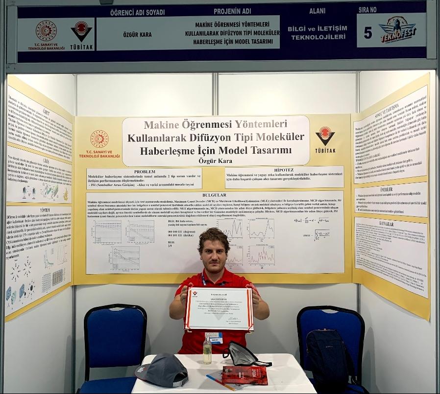 Boğaziçili öğrencinin moleküler iletişim anteni tasarımına TÜBİTAK'tan ödül