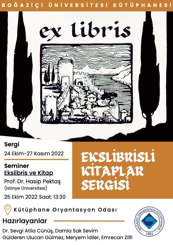 Boğaziçi Üniversitesi Kütüphanesi Ekslibrisli Kitaplar Sergisi Açıldı