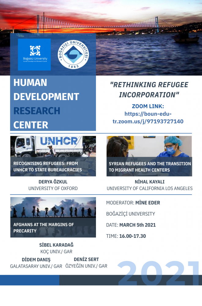 Boğaziçi Üniversitesi İnsani Gelişme Uygulama ve Araştırma Merkezi'nin düzenlediği webinarda mültecilere yönelik güncel araştırmalar tartışıldı