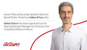 Hakan Erkun (Business Administration '96) has been appointed as Deputy General Manager of Arzum Financial and Corporate Affairs.