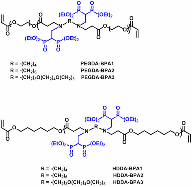Bisphosphonate-Functionalized Poly(β-amino ester) Network Polymers