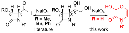 Synthesis of 2‐Hydroxy‐1,4‐oxazin‐3‐ones through Ring Transformation of 3‐Hydroxy‐4‐(1,2‐dihydroxyethyl)‐β‐lactams and a Study of Their Reactivity