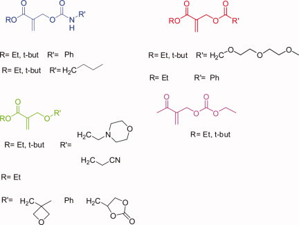 Structure–reactivity relationships of alkyl α-hydroxymethacrylate derivatives