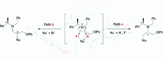 Intramolecular π–π Stacking Interactions in 2-Substituted N,N-Dibenzylaziridinium Ions and Their Regioselectivity in Nucleophilic Ring Opening Reactions