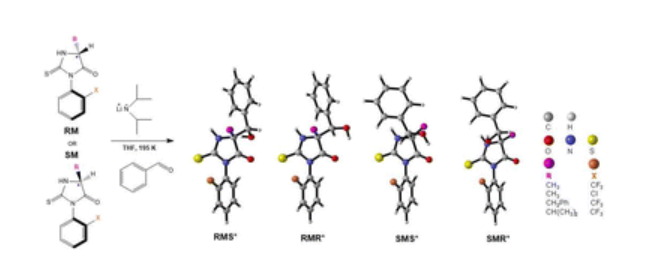 Origins of the substituent effects in the aldol condensation of axially chiral thiohydantoins: a computational study