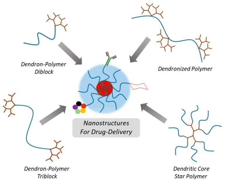 Drug Delivery Systems from Self-Assembly of Dendron-Polymer Conjugates