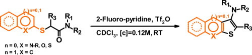 Access to 3-Aminobenzothiophenes and 3-Aminothiophenes Fused to 5-membered Heteroaromatic Rings Through 6π-Electrocyclization Reaction of Keteniminium Salts
