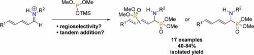 Tandem Addition of Phosphite Nucleophiles Across Unsaturated Nitrogen-Containing Systems: Mechanistic Insights on Regioselectivity