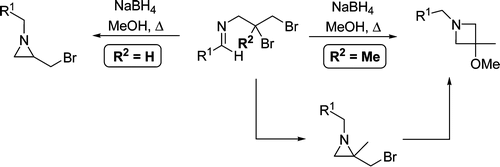 Synthesis of 3-Methoxyazetidines via an Aziridine to Azetidine Rearrangement and Theoretical Rationalization of the Reaction Mechanism