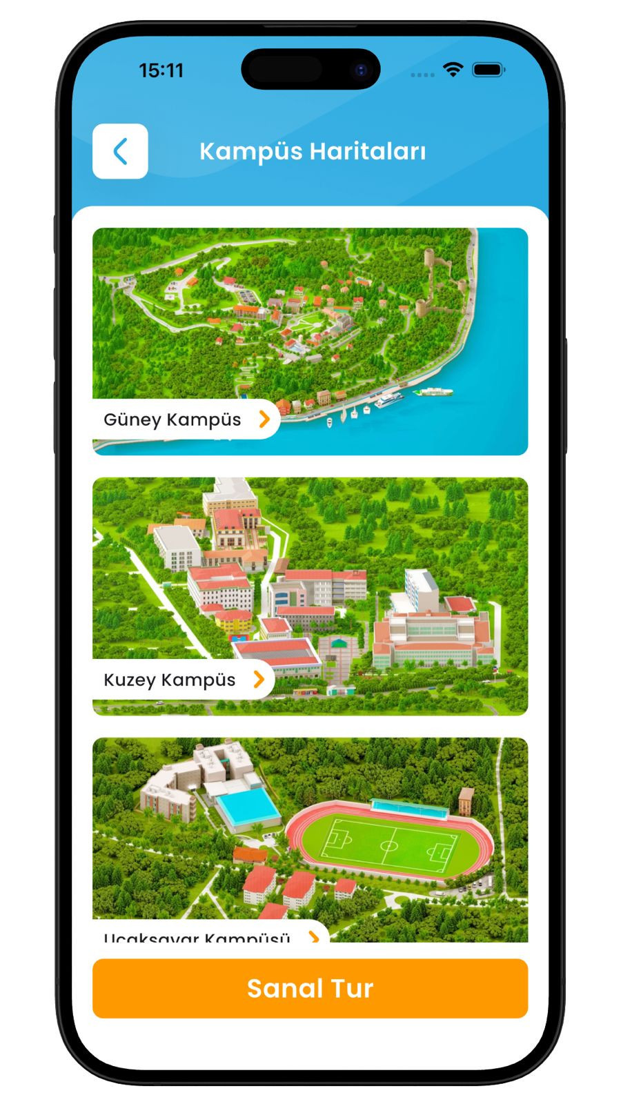 Kampüs Haritaları ( Mezun, Akademik, Öğrenci, İdari )