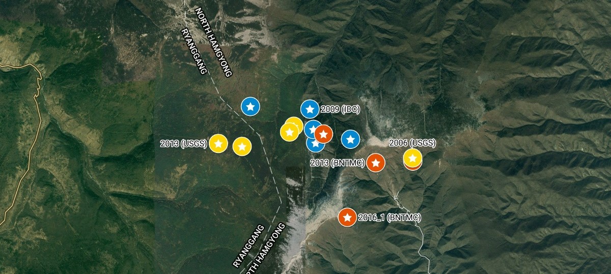 North Korea conducted six nuclear tests between 2006 and 2017