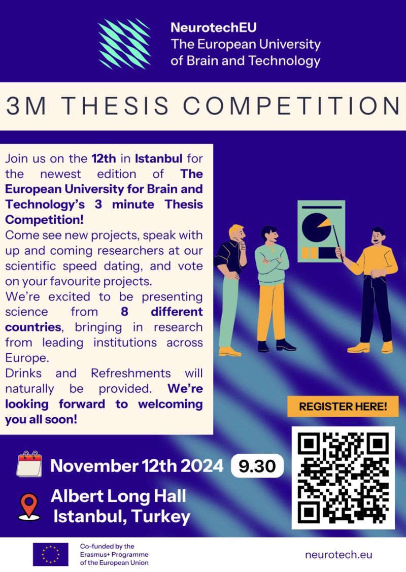 Türkiye ve Avrupa'dan katılım gösteren öğrenciler ile "3 MINUTE THESIS" yarışması düzenlendi