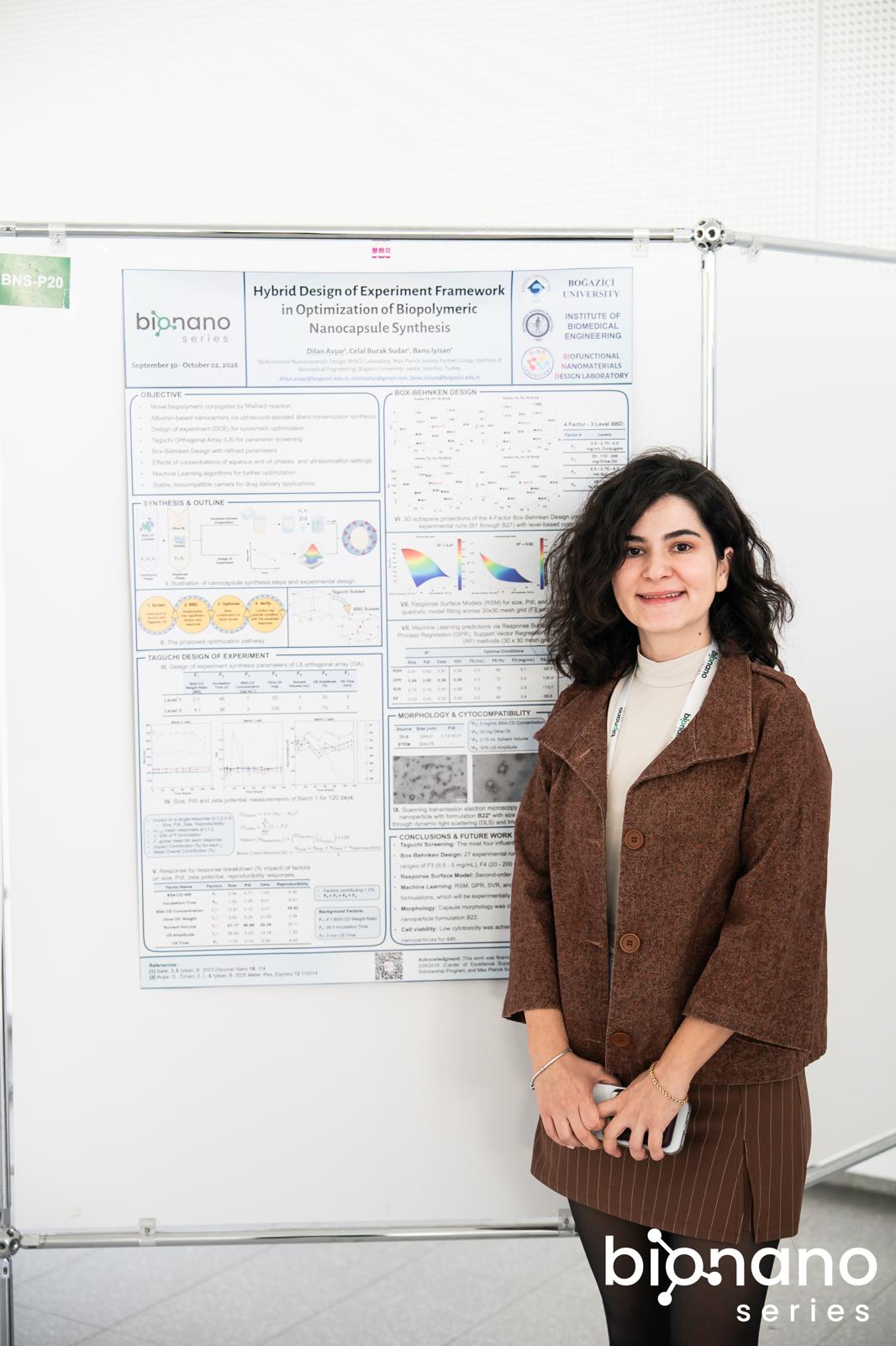 Araştırma Görevlimiz Dilan Avşar'a BioNanoSeries 2026 Konferansında En İyi Poster Ödülü