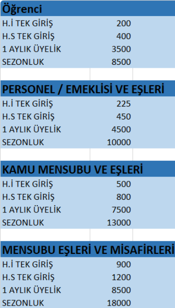 2026 Açık Havuz Fiyat Listesi